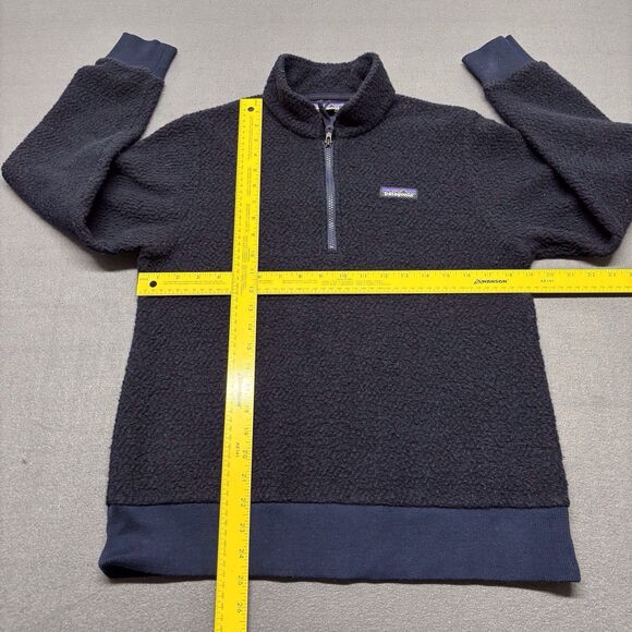 Patagonia Women’s W’s Woolyester Fleece 1/4 Zip Navy Blue Pullover Size Medium - Picture 4 of 11